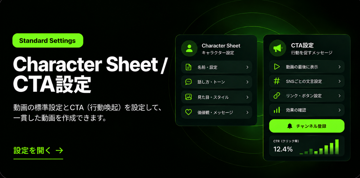 キャラクターシート / CTA設定
