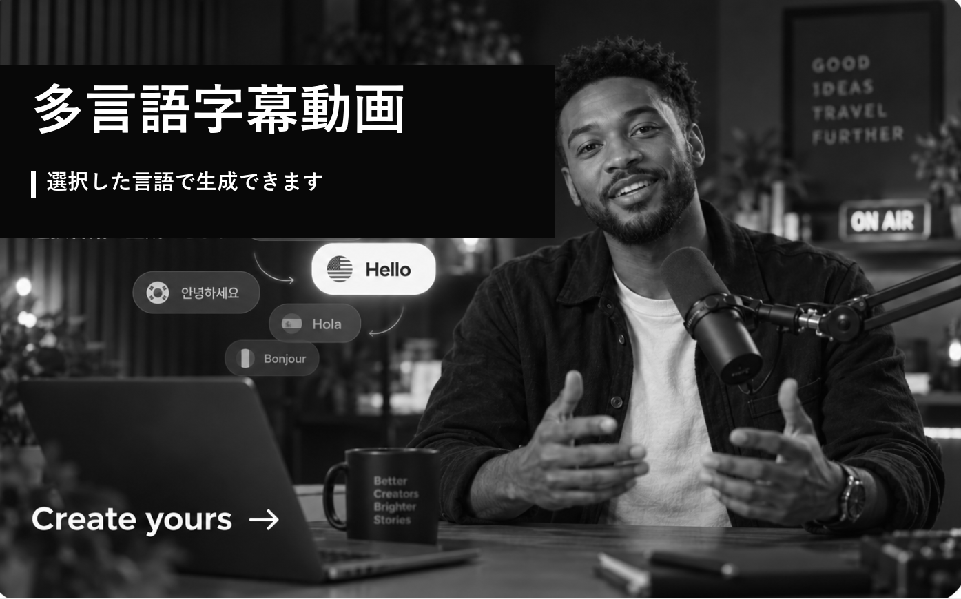 多言語字幕動画